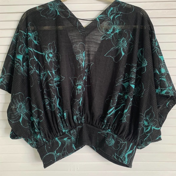 Free People One Dance Floral Top Black Size XS - Picture 8 of 12
